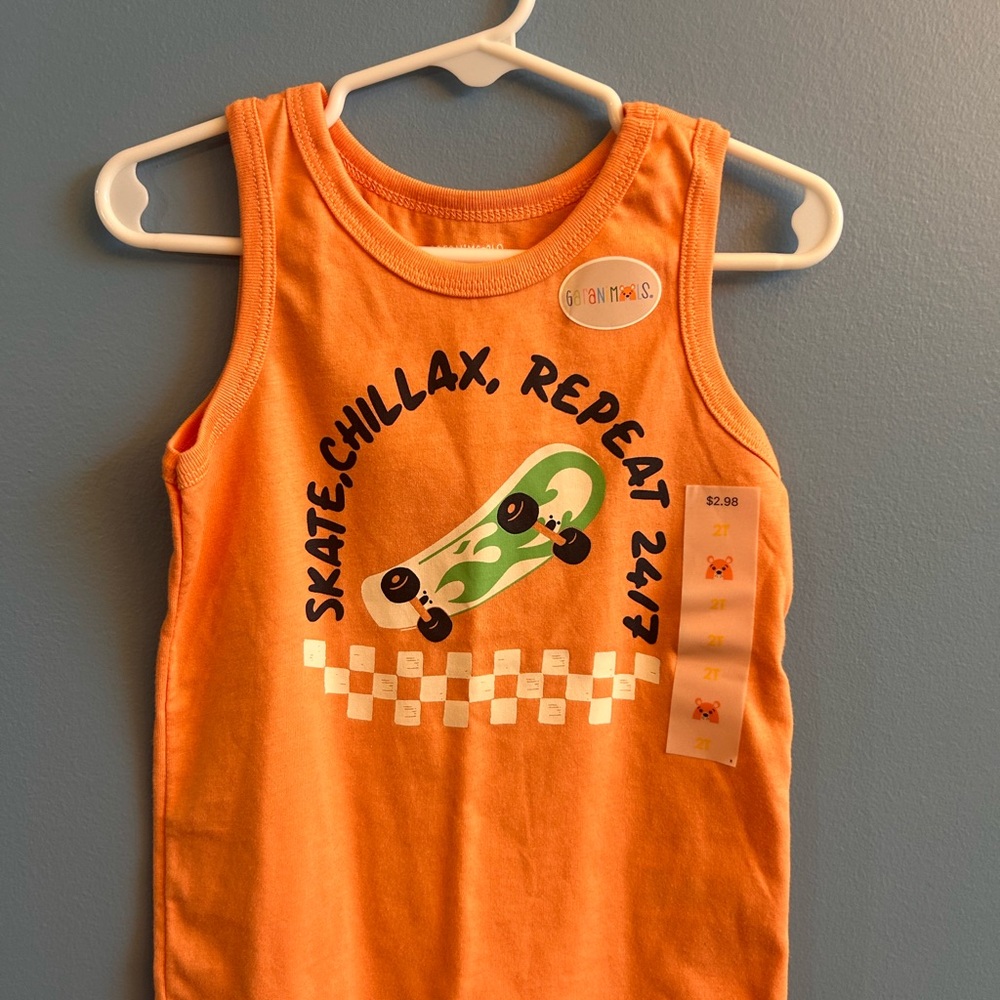 Garanimals Orange Skateboard Tank Top